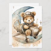 飛行機の出産に際してのテディベアの発表 (正面/裏面)