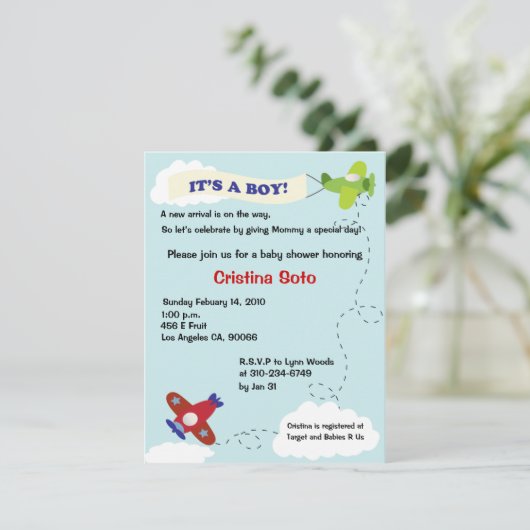 飛行機の到着 招待状 (スタンド正面)