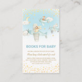 飛行機の可愛い動物の少年が本を持ってくる エンクロージャーカード (正面)