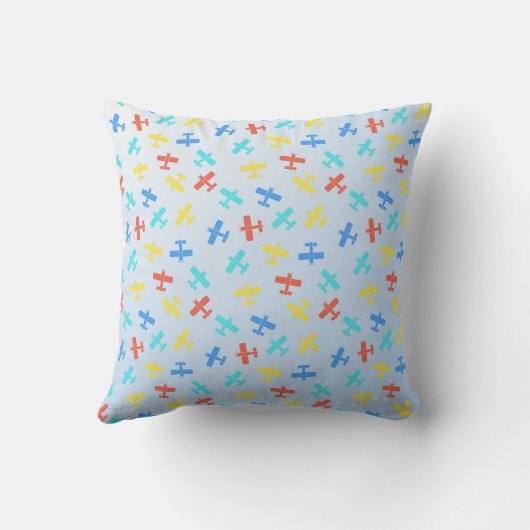 飛行機の可愛い飛んでいるトレックス魅力的恐竜 クッション (裏面)