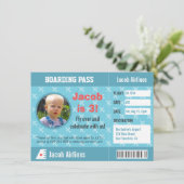 飛行機の型式搭乗券誕生会 招待状 (スタンド正面)