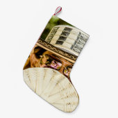 飛行機の太陽をかぶった女性の選択的な焦点写真 スモールクリスマスストッキング (正面 (吊り時))