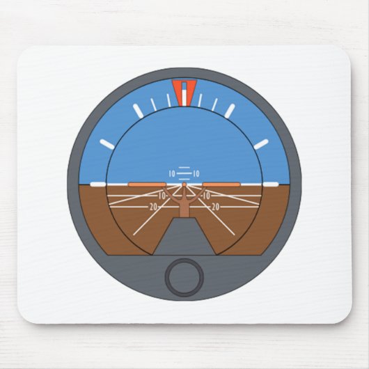 飛行機の姿勢表示 マウスパッド (正面)