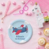 飛行機の子供の誕生日パーティー用品 ペーパープレート (パーティー)