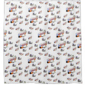 飛行機の子供用シャワーカーテン シャワーカーテン (正面)