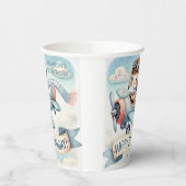 飛行機の少年 1歳の誕生日パーティー 紙コップ (左)