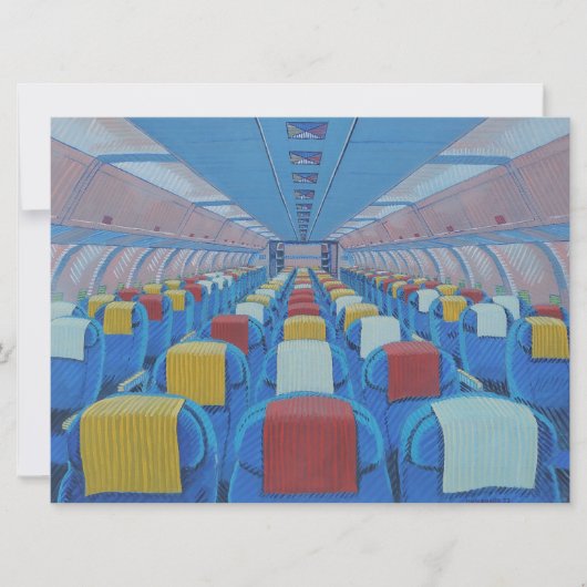 飛行機の座席（グレゴリオ・ウンクラガによる） カード (正面)
