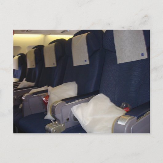 飛行機の座席 ポストカード (正面)