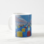 飛行機の座席（Gregorio Undurraga著） コーヒーマグカップ (正面左)