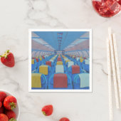 飛行機の座席(Gregorio Undurraga著) スタンダードカクテルナプキン (インサイチュ)