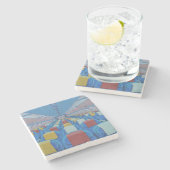 飛行機の座席（Gregorio Undurraga著） ストーンコースター (横)