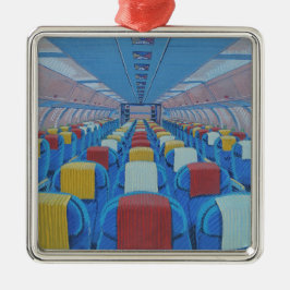 飛行機の座席（Gregorio Undurraga著） メタルオーナメント