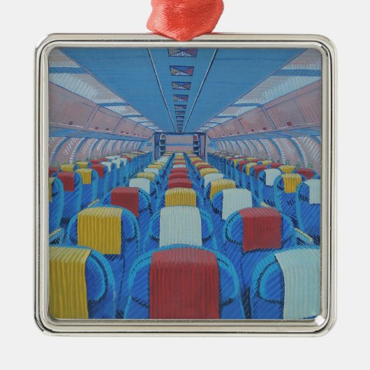 飛行機の座席（Gregorio Undurraga著） メタルオーナメント (正面)