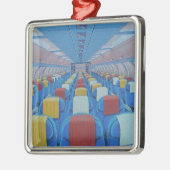 飛行機の座席（Gregorio Undurraga著） メタルオーナメント (左)