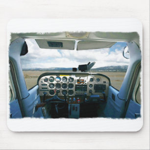 飛行機の操縦室 マウスパッド