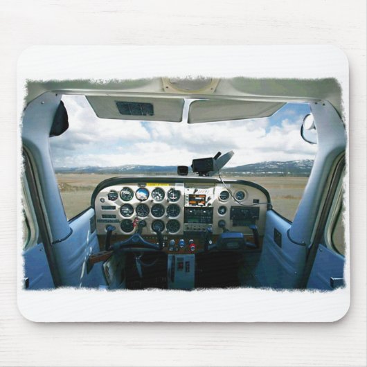 飛行機の操縦室 マウスパッド (正面)