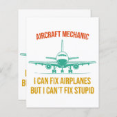 飛行機の整備士は飛行機を直せるが直せない (正面/裏面)