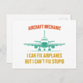 飛行機の整備士は飛行機を直せるが直せない シーズンポストカード (正面/裏面)