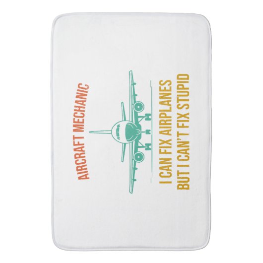 飛行機の整備士は飛行機を直せるが直せない バスマット (正面縦)