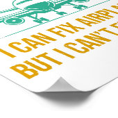 飛行機の整備士は飛行機を直せるが直せない ポスター (角)