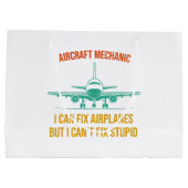 飛行機の整備士は飛行機を直せるが直せない ラージペーパーバッグ (裏面)