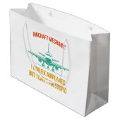 飛行機の整備士は飛行機を直せるが直せない ラージペーパーバッグ (裏面アングル)