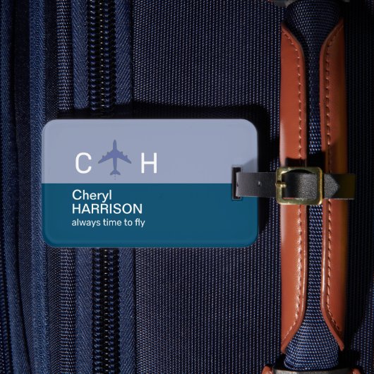 飛行機の旅に常に時間を ラゲッジタグ (正面インサイチュ4)