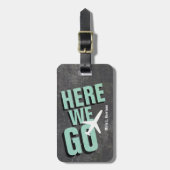 飛行機の旅に行く ラゲッジタグ (正面縦)