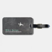 飛行機の旅に行く ラゲッジタグ (裏面横)