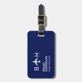 飛行機の旅を常に飛行する時間 ラゲッジタグ (正面縦)