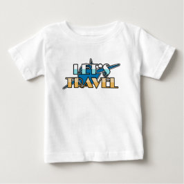 飛行機の旅デザイン ベビーTシャツ