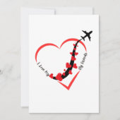 飛行機の旅ハート&私はフライの友人を愛 シーズンカード (正面)