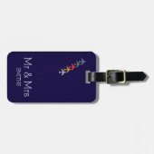 飛行機の旅行のミスターパーソナライズされたト ラゲッジタグ (正面横)