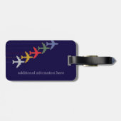 飛行機の旅行のミスターパーソナライズされたト ラゲッジタグ (裏面横)