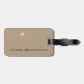 飛行機の旅行のミスターパーソナライズされたト ラゲッジタグ (裏面横)