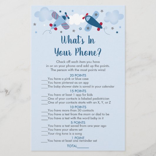 飛行機の星が雲あなたの電話ゲームの中にあるものを (正面)