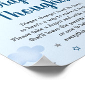 飛行機の星雲赤ちゃんシャワーおむつ考え ポスター (角)