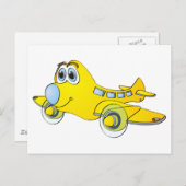 飛行機の漫画 ポストカード (正面/裏面)