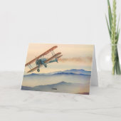 飛行機の父の日のカード サンキューカード (裏面)