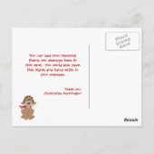 飛行機の犬パイロット少年の感謝していあなたの葉書 ポストカード (裏面)