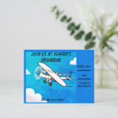 飛行機の申し込み ポストカード (スタンド正面)