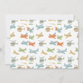 飛行機の男の子 1歳の誕生日 | 空をテーマにした楽しいパーティー 招待状 (裏面)