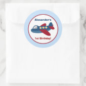 飛行機の町のラウンドカスタムの好意ステッカー ラウンドシール (バッグ)