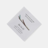 飛行機の目的地のウェディングナプキン スタンダードカクテルナプキン (角)