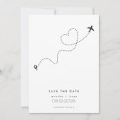 飛行機の目的地の結婚式の写真の日付を保存 セーブザデート (正面)