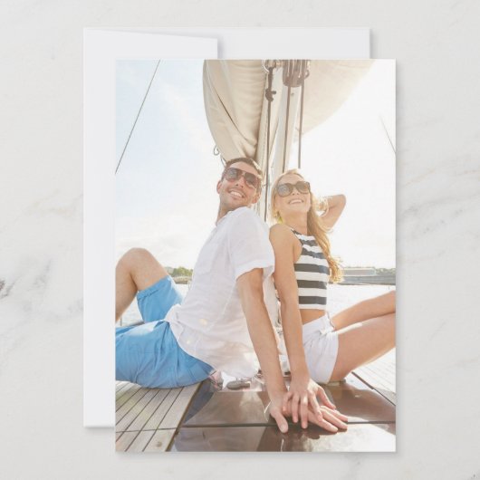 飛行機の目的地の結婚式の写真の日付を保存 セーブザデート (裏面)