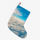 飛行機の窓から雲の上の日の出 スモールクリスマスストッキング (正面 (吊り時))