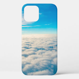 飛行機の窓から雲の上の日の出 iPhone 12ケース