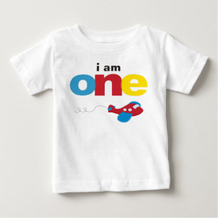 飛行機の第1誕生日のTシャツの幼児のベビーの子供 ベビーTシャツ