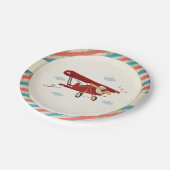 飛行機の紙皿旅行冒険のシャワーの地図 ペーパープレート (アングル)